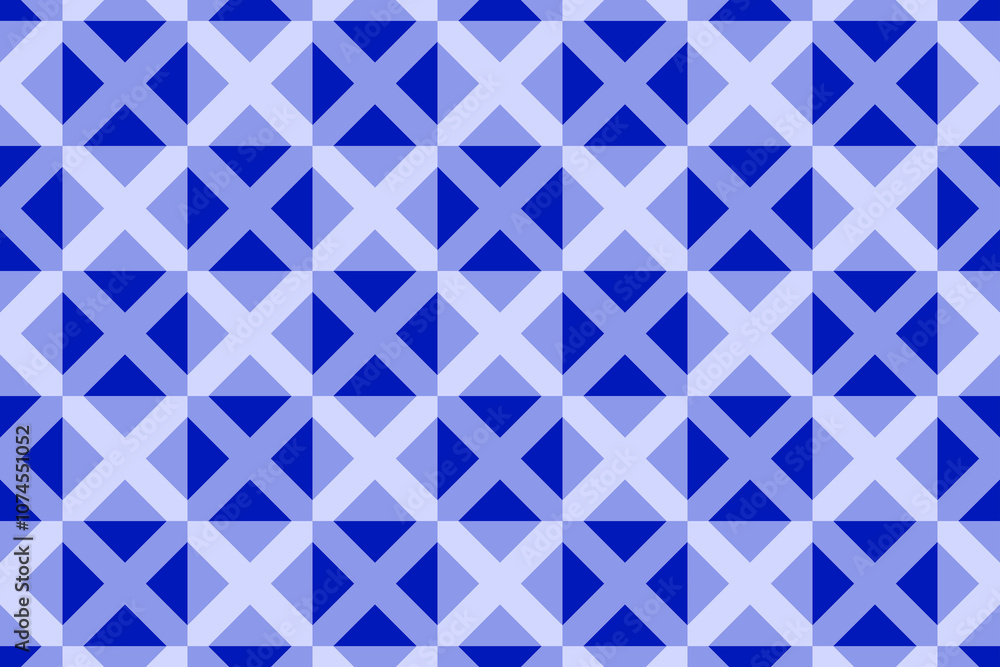 Poster geometric patterns in shades of blue create an artistic tapestry of shapes and lines