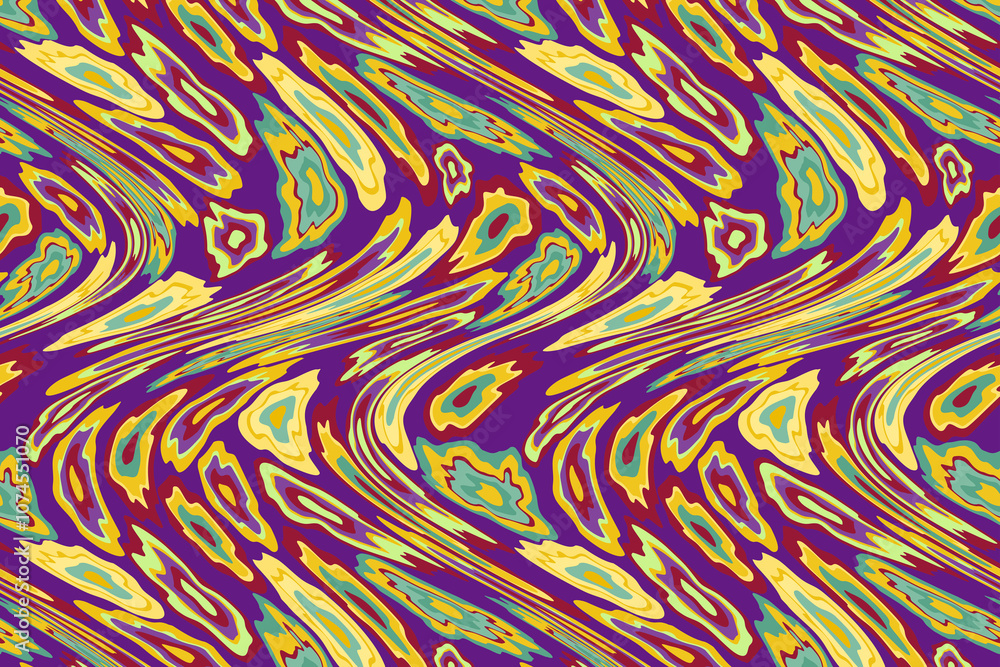 Poster vibrant abstract swirls in playful colors create an energetic visual pattern