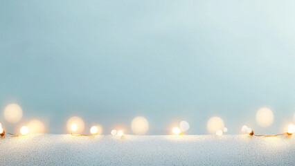 Soft Focus Festive String Lights on Minimalist Background
