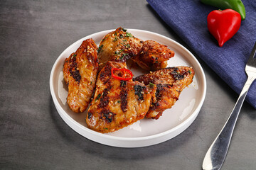 Buffalo grilled chicken wings barbecue