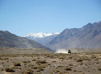Mountains along the Bartang Valley in the Gorno-Badakhshan region in Tajikistan