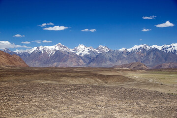 Mountains along the Bartang Valley in the Gorno-Badakhshan region in Tajikistan