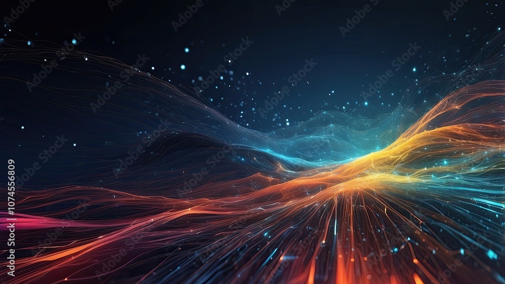Poster background of abstract high-speed internet technologies