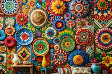 Trendy Abstract Forms Pattern for Modern Design Inspiration in Home Decor, Fashion, and Graphic Art, Featuring Unique Shapes and Vibrant Colors for Creative Projects