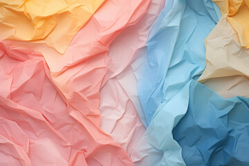 Fototapeta premium Fondo de papel de colores arrugados.