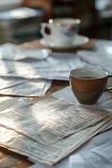 Documents on the desk, including tax forms and saving tips for maximum deductions