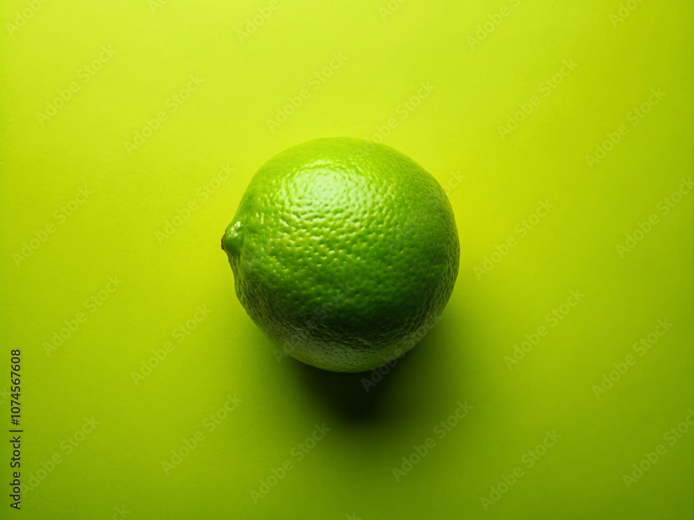 Poster vibrant lime background: a panoramic view of a solid color abstract setting ideal for creative proje