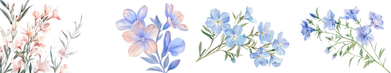 Fototapeta premium Stunning arrangement of vibrant floral blossoms in soft pastel hues featuring delicate petals and lush verdant foliage The image exudes a sense of natural beauty serenity and romantic elegance