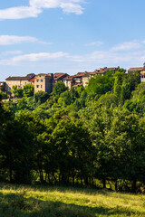 Facades of Houses in the Medieval Village of Aurignac