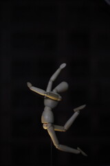 ballet dancer on black background