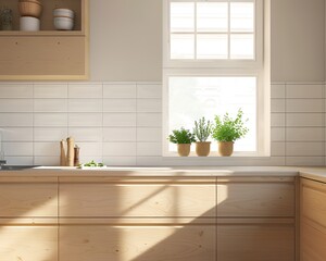 modern kitchen in house