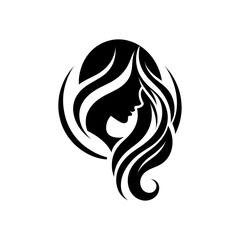 woman with long hair logo