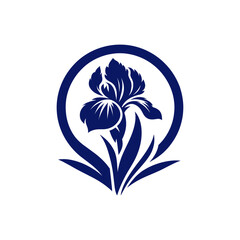 Iris flower logo 