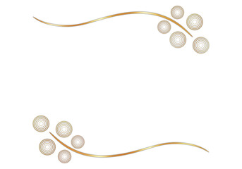 Classic Bronze Text Frame, Isolated on White