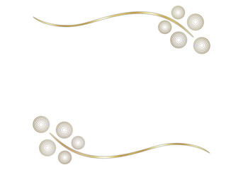 Classic Gold Text Frame, Isolated on White