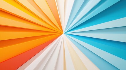 A colorful, multi-colored stripe of light blue, white, and orange