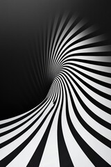 A black and white photo of a spiral with a white stripe