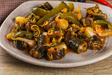 Roasted eel with lemongrass and sauce