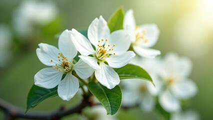 Obraz premium cluster of cherry blossoms, delicate scene, graceful blossoms