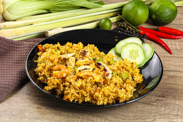 Asian Fried rice with seafood
