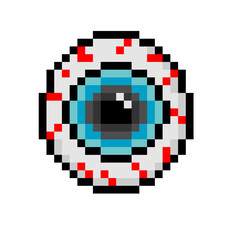 Eyeball in pixel art style