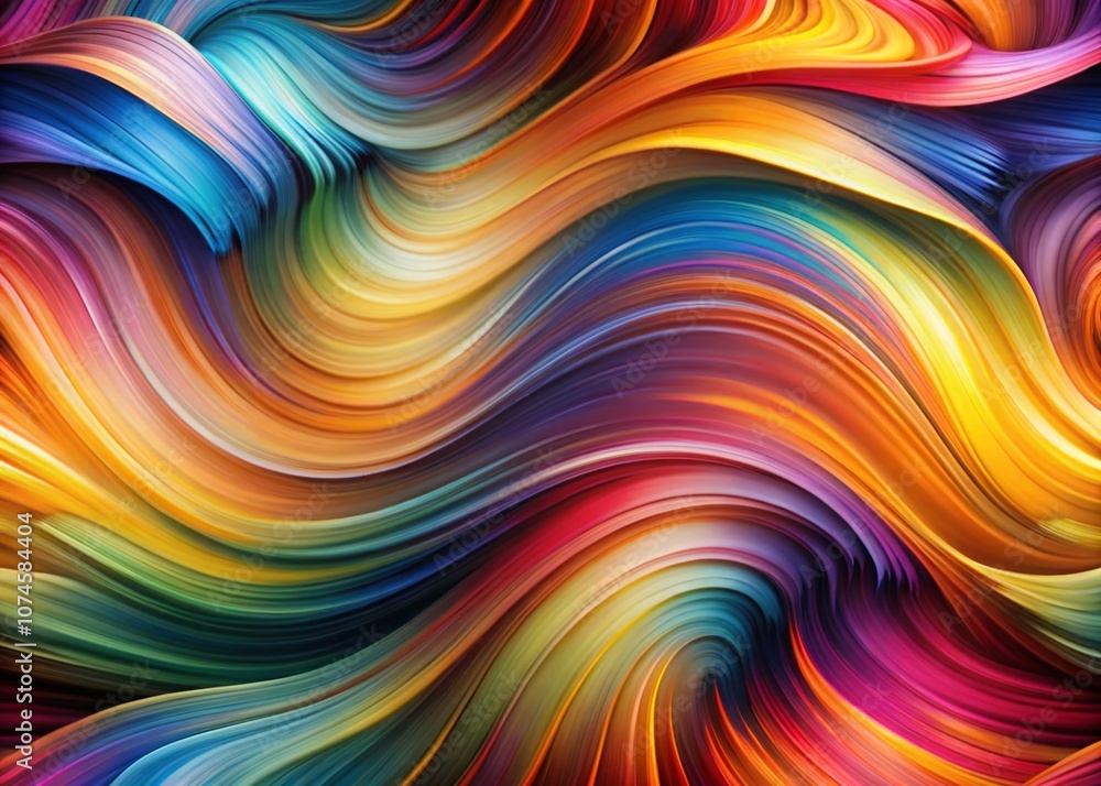 Poster wavy and swirled brush strokes in geometric patterns with bold lines in a modern banner design featu