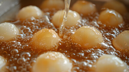 Diwali, Rasgullas soaking in sugar syrup