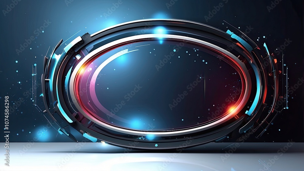 Aufkleber eps 10 vector abstract tech sci-fi frame template design concept