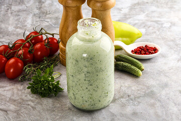 Fresh dietary detox cucumber smoothie