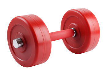 High-Quality PNG one red dumbell, png file Isolated on White Background &ndash; High Resolution