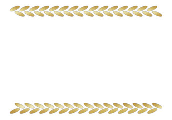 Classic Gold Text Frame, Isolated on White