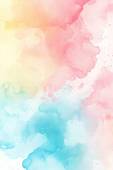 Fototapeta premium Dreamy Pastel Gradient Texture in Soft Pink, Blue, and Yellow Tones – Ideal for Elegant and Gentle Design Themes