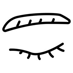 Eyebrow embroidery Line Icon