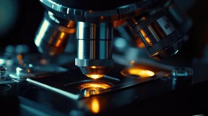 A microscopic view of a sample or specimen under examination