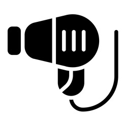 Hairdryer Solid Icon