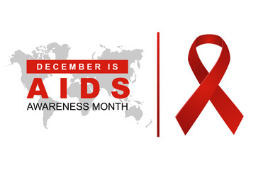 December is AIDS Awareness Month  Banner Design. World AIDS Day 1st December 2024 Banner for Social Media and Campaign.