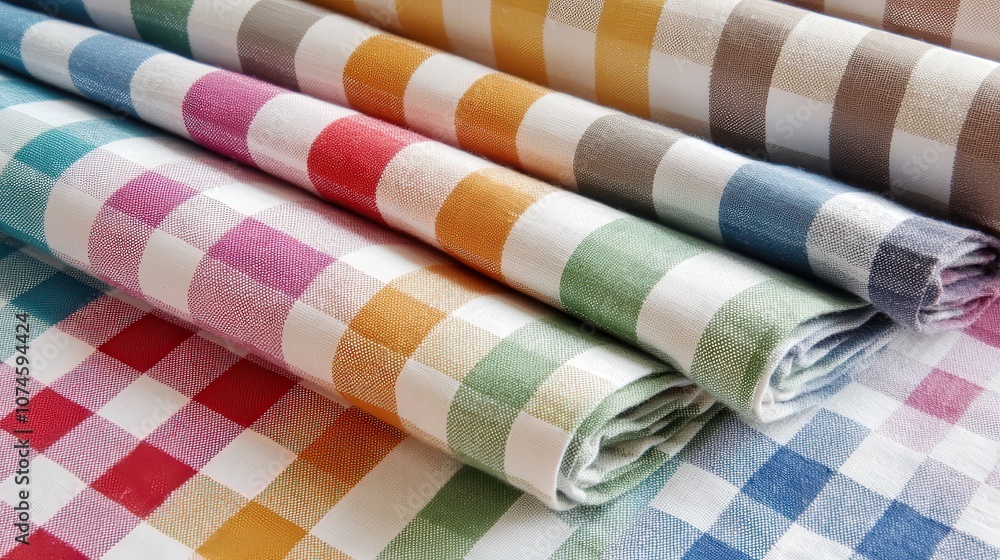 Poster gingham patterns are characterized by their checkerboard-like grid of squares in alternating colors
