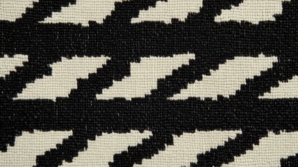 Houndstooth is a bold, graphic pattern featuring jagged, abstract shapes.