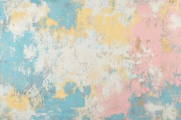 Obraz premium Dreamy Pastel Gradient Texture in Soft Pink, Blue, and Yellow Tones – Ideal for Elegant and Gentle Design Themes