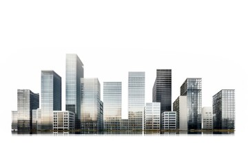 Fototapeta premium Modern urban skyline with skyscrapers