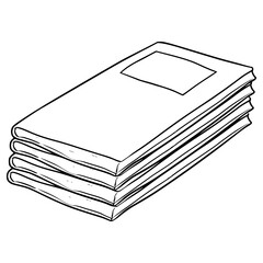 stacks of books illustration hand drawn outline vector