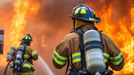 Naklejka premium evolution of firefighting techniques.