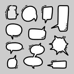 blank text bubbles for comics, banners and more.