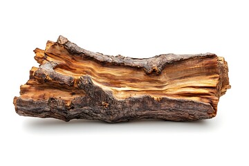 Bitternut Hickory isolated on a white background, close up