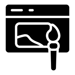 Digital painting Solid Icon