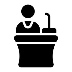 Politician Solid Icon