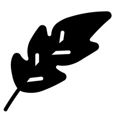Tropical leaf Solid Icon