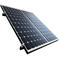 Solar panels on transparent background