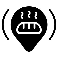 Bakery shop location Solid Icon
