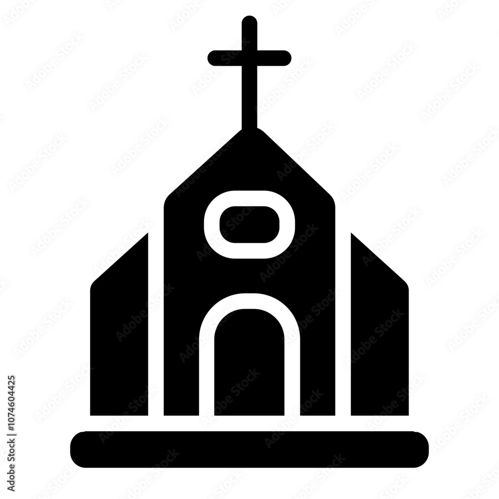 Poster Church Solid Icon